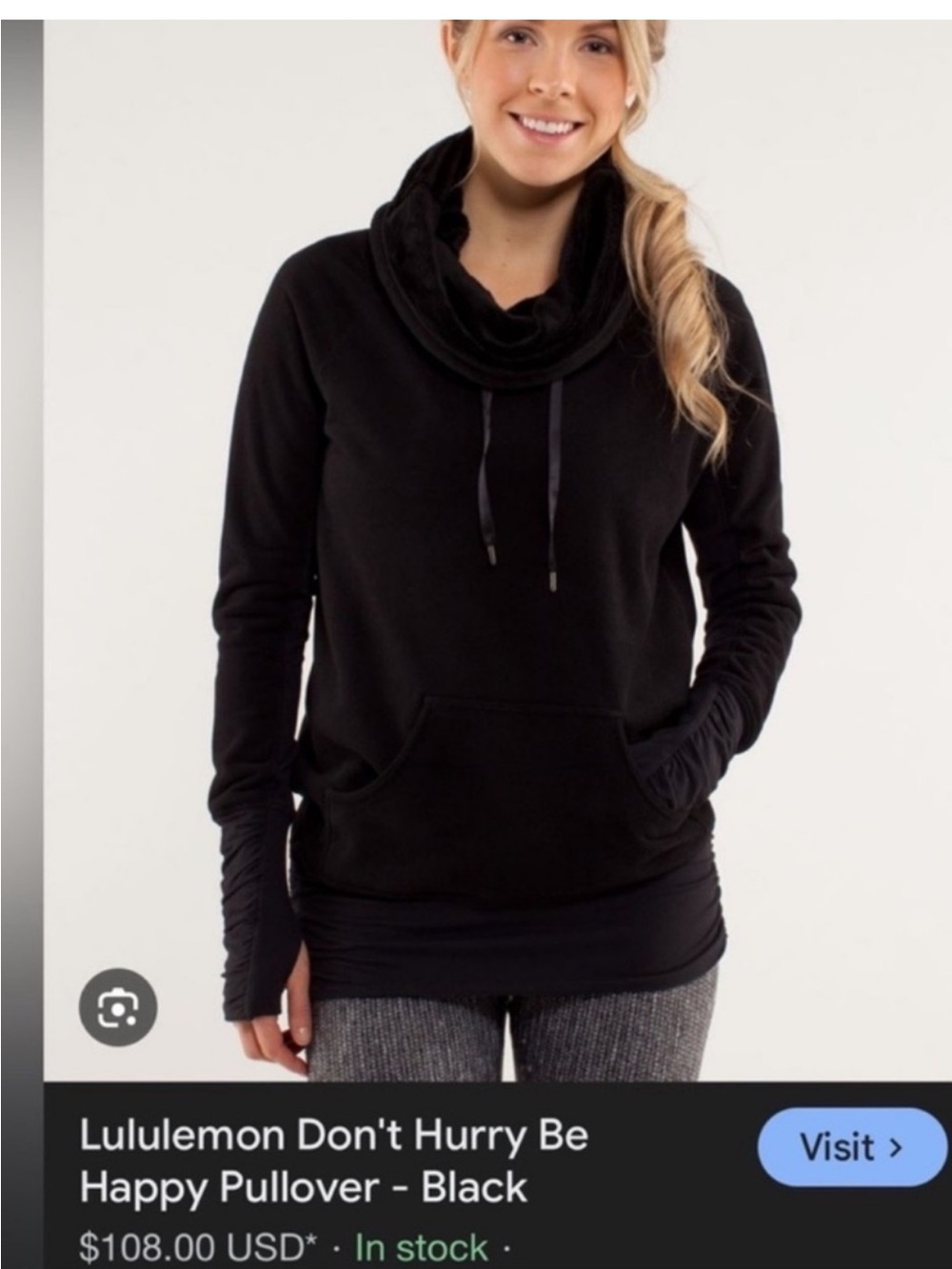LULULEMON dont hurry be happy SZ 4